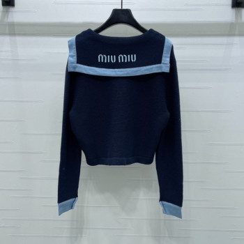 [ Miu Miu ] 미우미우 배색 포켓 가디건