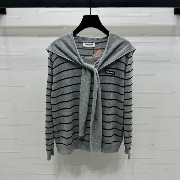 [ Miu Miu ] 미우미우 스트라이프 니트
