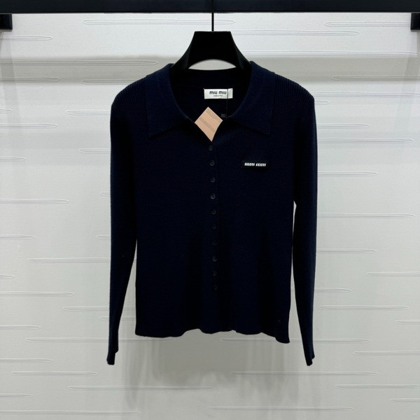 [ Miu Miu ] 미우미우 카라 골지 니트