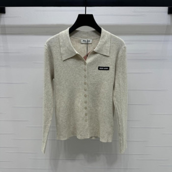 [ Miu Miu ] 미우미우 카라 골지 니트