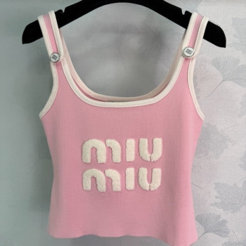 [ Miu Miu ] 미우미우 로고 니트 나시