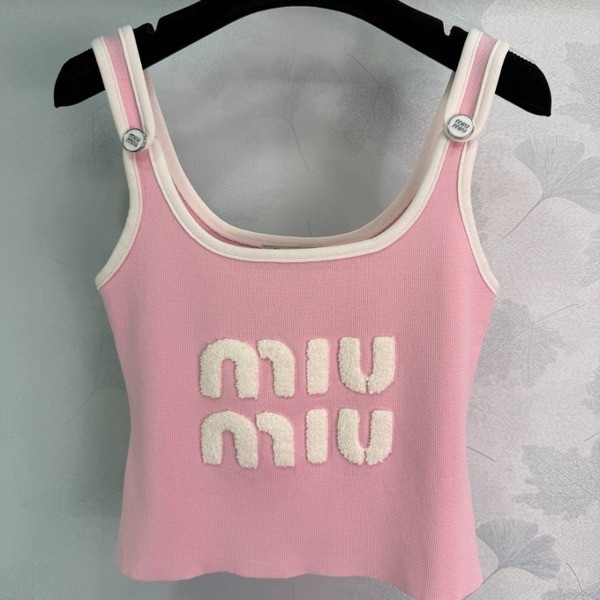 [ Miu Miu ] 미우미우 로고 니트 나시