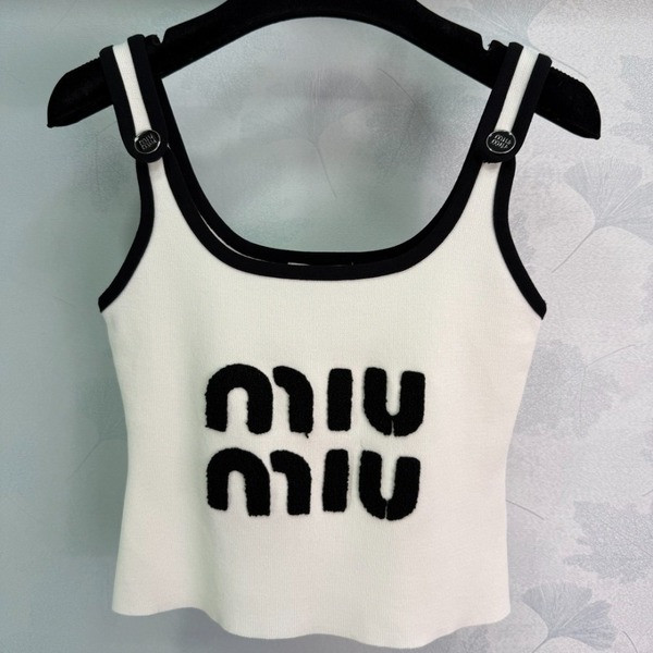 [ Miu Miu ] 미우미우 로고 니트 나시