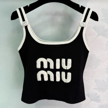 [ Miu Miu ] 미우미우 로고 니트 나시