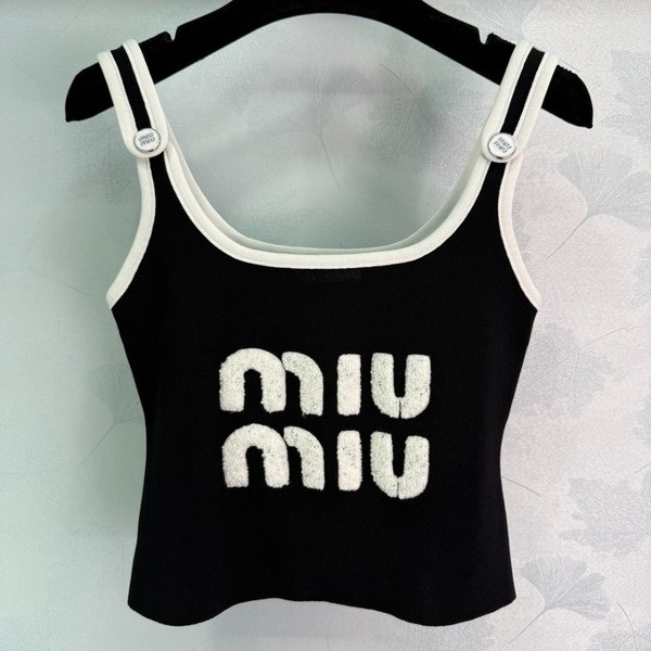 [ Miu Miu ] 미우미우 로고 니트 나시