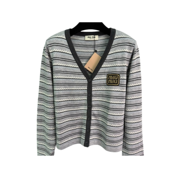 [ Miu Miu ] 미우미우 스트라이프 가디건