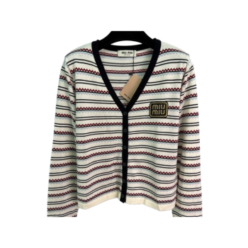 [ Miu Miu ] 미우미우 스트라이프 가디건
