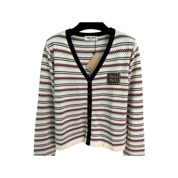[ Miu Miu ] 미우미우 스트라이프 가디건