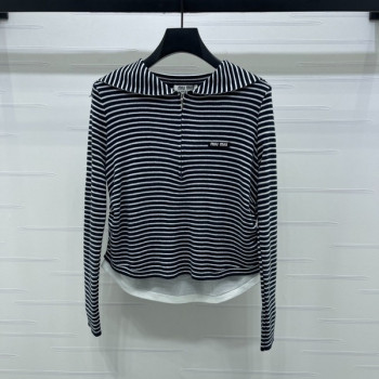 [ Miu Miu ] 미우미우 스트라이프 니트