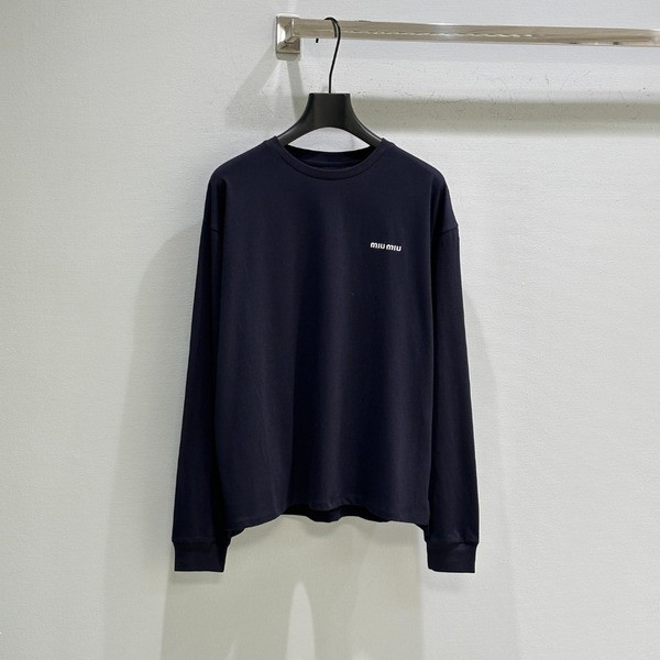 [ Miu Miu ] 미우미우 자수 로고 라운드 티셔츠