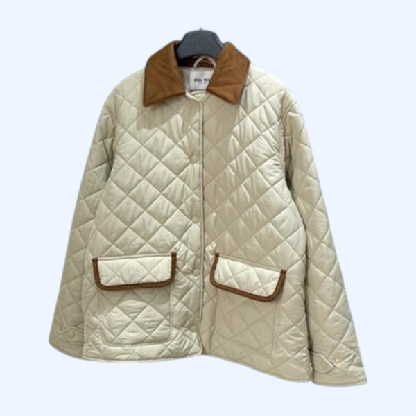 [ Miu Miu ] 미우미우 카라 퀼팅 패딩 자켓