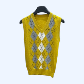 [ Miu Miu ] 미우미우 퀼팅 울 니트 베스트