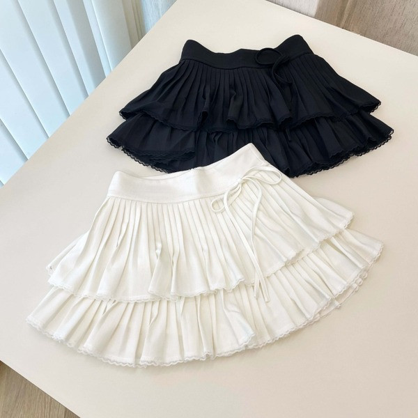 [ 미우미우 ] 레이스 주름 스커트