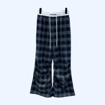 [ Miu Miu ] 미우미우 체크 밴딩 팬츠