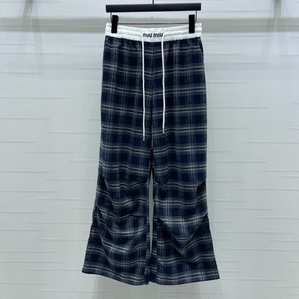 [ Miu Miu ] 미우미우 체크 밴딩 팬츠