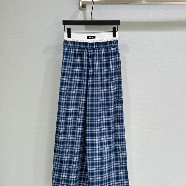 [ Miu Miu ] 미우미우 체크 밴딩 팬츠