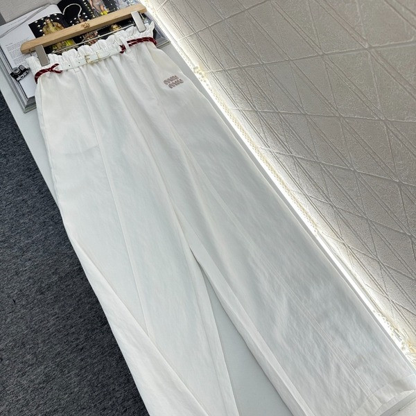 [ Miu Miu ] 미우미우 벨트 밴딩 팬츠