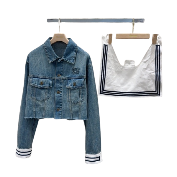 [ Miu Miu ] 미우미우 데님 크롭 자켓