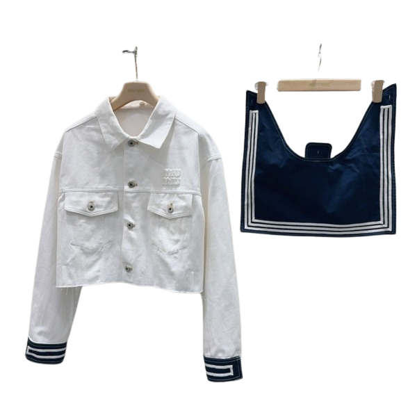 [ Miu Miu ] 미우미우 데님 크롭 자켓