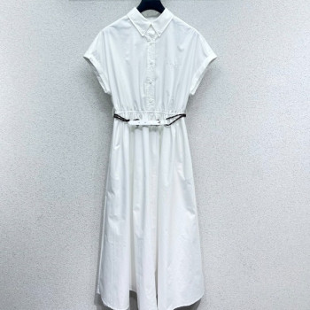 [ Miu Miu ] 미우미우 카라 셔츠 롱 원피스