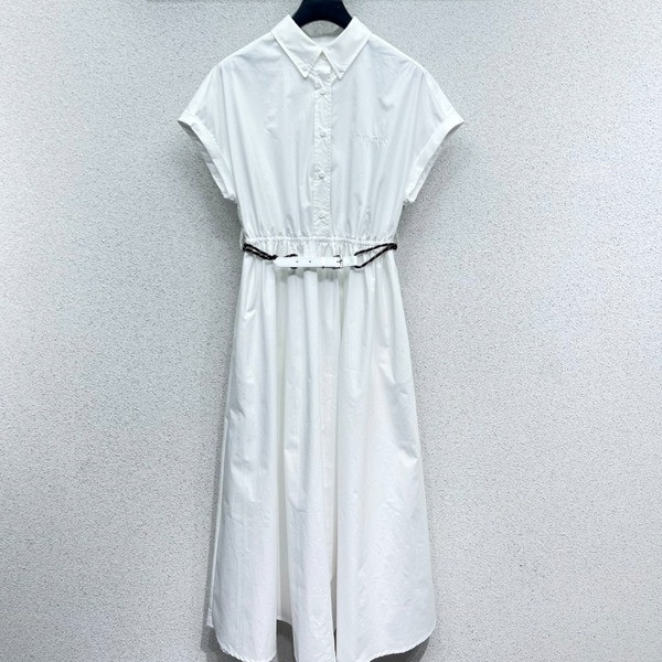 [ Miu Miu ] 미우미우 카라 셔츠 롱 원피스