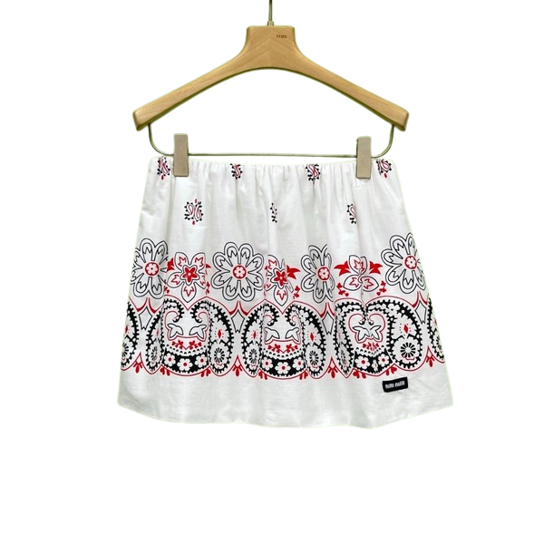 [ Miu Miu ] 미우미우 프린트 스커트