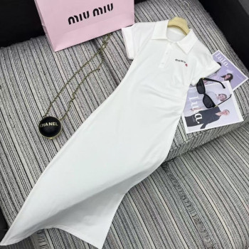 [ 미우미우 ] 25ss 카라 롱 원피스