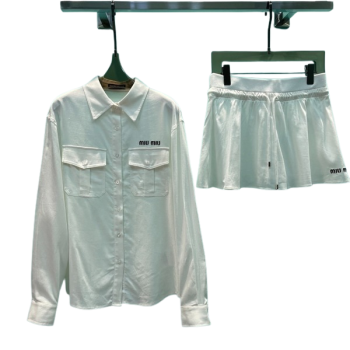 [ 미우미우 ] 25ss 셔츠 스커트 세트