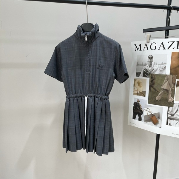 [ Miu Miu ] 미우미우 체크 스트링 원피스