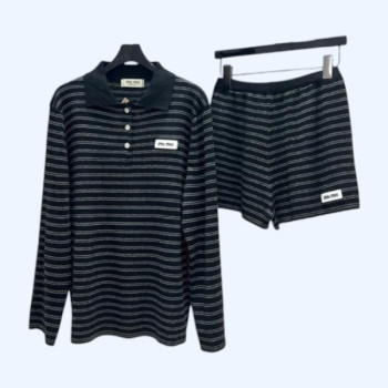 [ Miu Miu ] 미우미우 스트라이프 세트