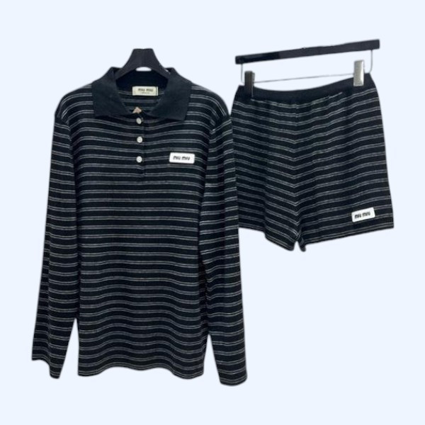 [ Miu Miu ] 미우미우 스트라이프 세트