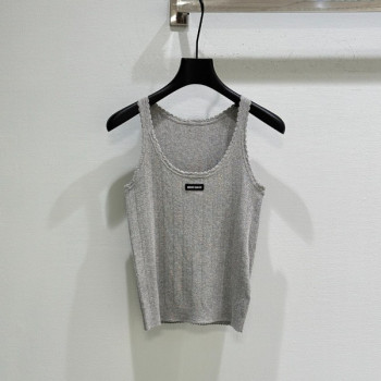 [ Miu Miu ] 미우미우 펀칭 골지 니트 나시