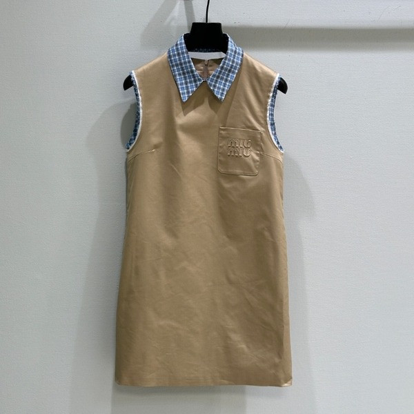 [ Miu Miu ] 미우미우 카라 배색 원피스