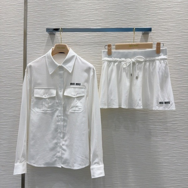 [ Miu Miu ] 미우미우 포켓 셔츠 세트