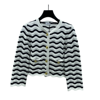 [ Celine ] 셀린느 스트라이프 니트 가디건