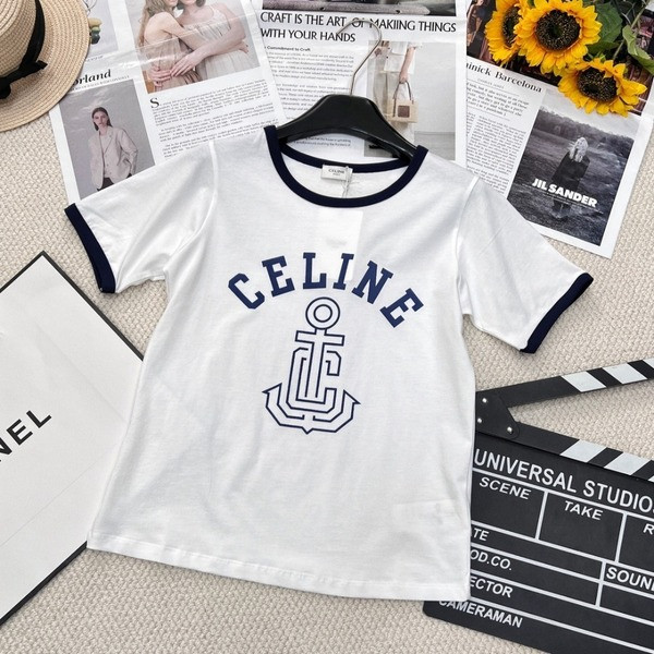 [ 셀린느 ] 레터링 프린트 반팔 티