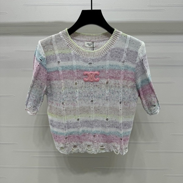 [ 셀린느 ] 25ss 로고 반팔 니트