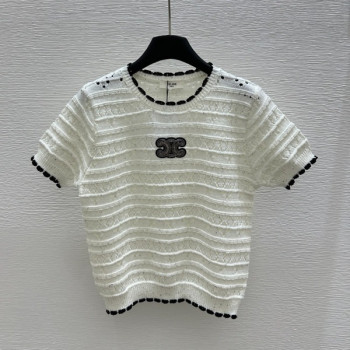 [ 셀린느 ] 25ss 비즈 펀칭 니트