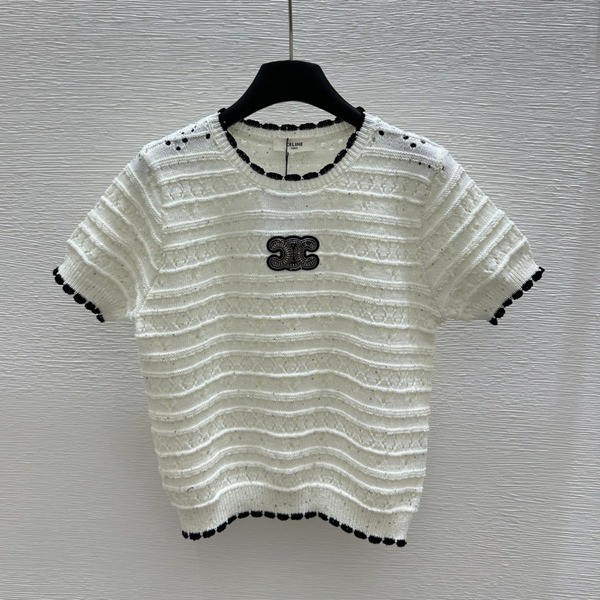 [ 셀린느 ] 25ss 비즈 펀칭 니트