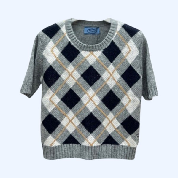 [ Prada ] 프라다 라운드 반팔 니트