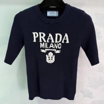 [ Prada ] 프라다 로고 라운드 니트