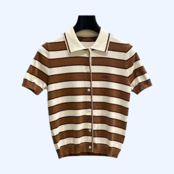 [ Prada ] 프라다 스트라이프 카라 니트