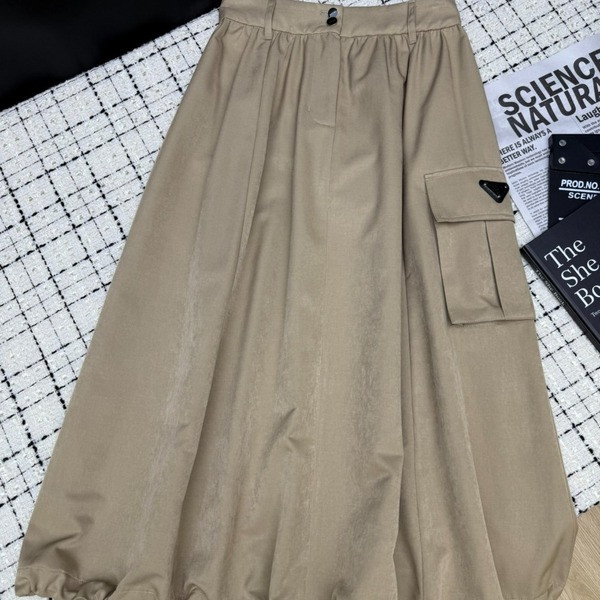 [ Prada ] 프라다 스트링 포켓 롱 스커트