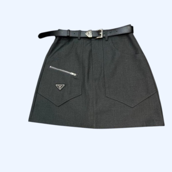 [ Prada ] 프라다 투포켓 벨트 스커트