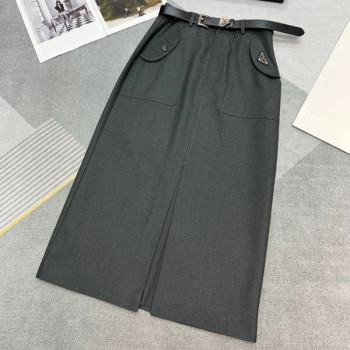 [ Prada ] 프라다 테일러드 투포켓 스커트