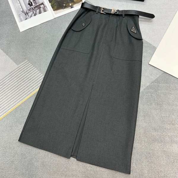 [ Prada ] 프라다 테일러드 투포켓 스커트
