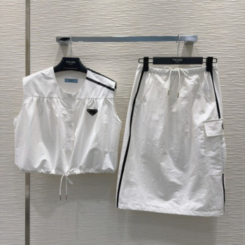 [ Prada ] 프라다 밴딩스커트 세트