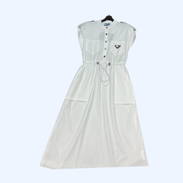 [ Prada ] 프라다 스트링 라운드 원피스