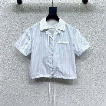 [ Gucci ] 구찌 스트라이프 카라 블라우스