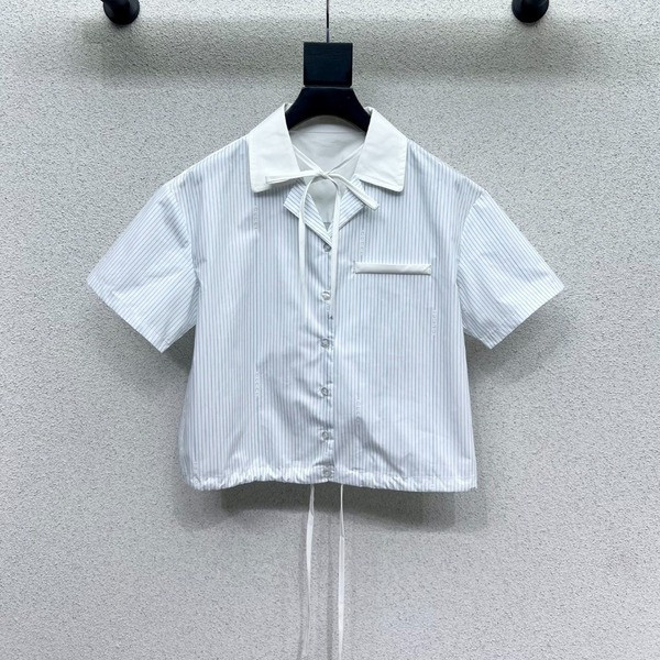 [ Gucci ] 구찌 스트라이프 카라 블라우스